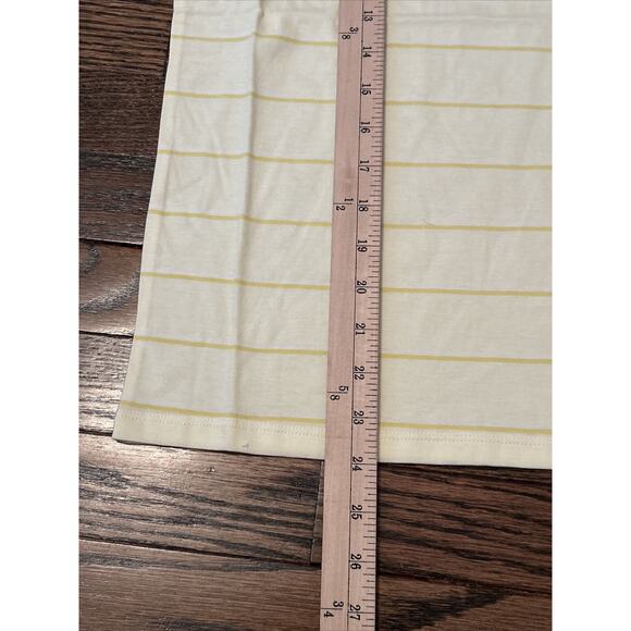 Everlane Womens Small Yellow Striped Organic Cotton Crewneck Tee T-Shirt NWT - Picture 4 of 9